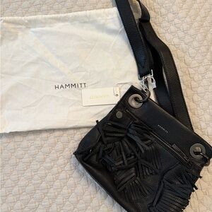 Hammitt Black Crossbody Bag with Fringe Detail